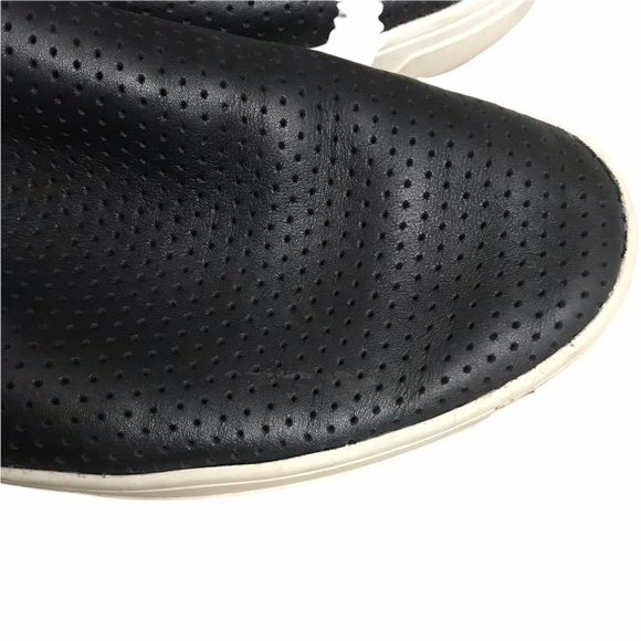 Via Spiga Black Leather Perforated Slip On - Picture 6 of 8